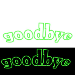 3D Neon Typography – Goodbye