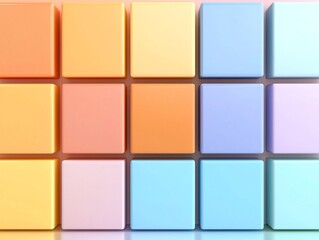 Pastel Colored Cubes Background