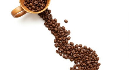coffee beans isolated on white background