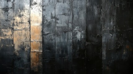 Gold-accented dark texture, abstract art, wall, interior design