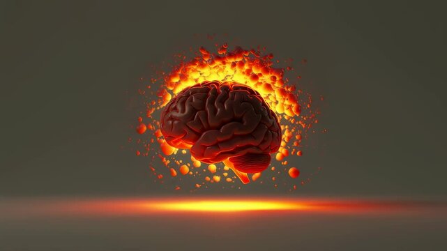 Explosive brain evolution: progression from calm to fiery transformation
