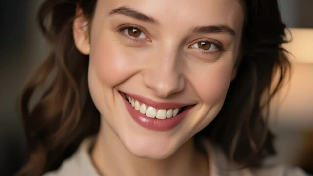 Mujer con una sonrisa atractiva