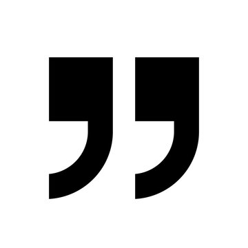 Apostrophe or comma icon. Double prime symbol. Upper quotation marks