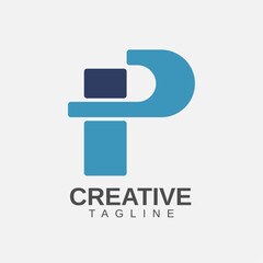 Bold P Initial Logo for Startups, Agencies, and Enterprises, Custom Letter mark Design for Brand Recognition and Growth
