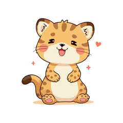 Cute Baby Cougar Clipart 09