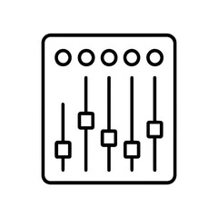 mixer console icon on white background vector
Vector line icon musical instruments
