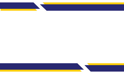 Fototapeta premium Minimalist abstract frame with bold navy blue and yellow diagonal stripes on a white background. Ideal for banners, presentations, and creative layouts with modern geometric style.