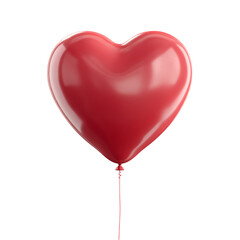 Red heart-shaped balloon, a symbol of love and celebration for Valentine's Day or any festive occasion