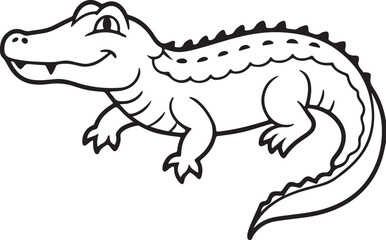 Obraz premium vector illustration of a crocodile