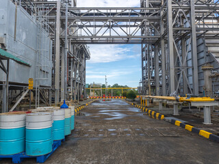 Equipment in water treatment plant in chemical industry to purify water for Steam generator, power...