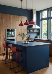 Modern Kitchen Design with Island and Pendant Lights