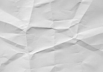 Crumpled white paper texture background