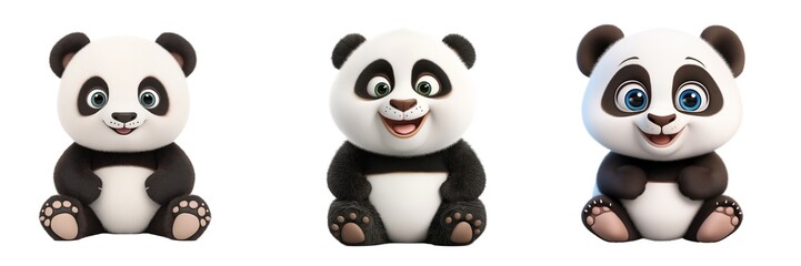 Adorable Pandas Present Pure Joy And Happiness Charming Panda Bears Offer Sweet And Cute Faces