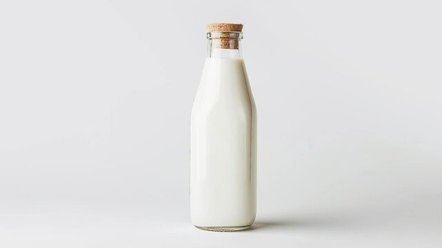 Dairy milk bottle on white background