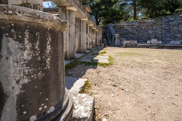 Priene, an Ionian city situated on the ancient mouth of the Maeander, with its port at Naulochon. 