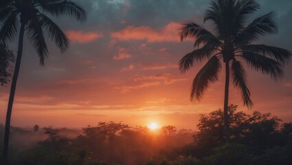 Obraz premium A beautiful sunset must be immortalized because it can calm the mind