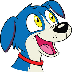 Happy dog cartoon