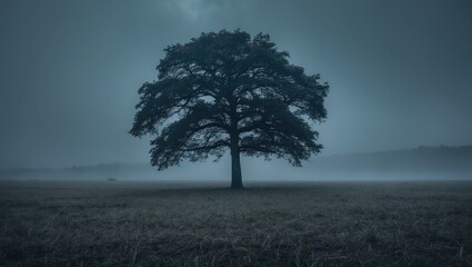 Obraz premium A single tree on field