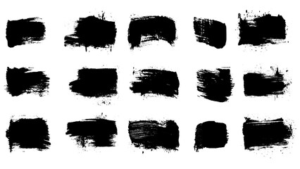 Handcrafted Grunge Brushes for Digital Creations Abstract Grunge Brush Strokes for Modern Art. Vector Illustration.