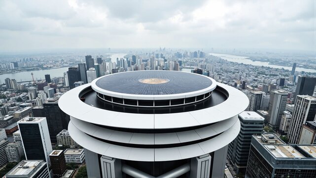 aerial view of the city