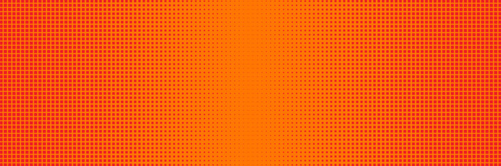 Dots halftone orange color pattern gradient texture with technology digital background. Dots pop art comics with summer background vector Eps10.