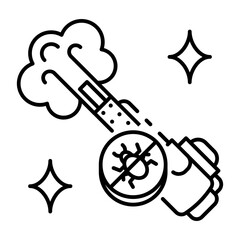 This Fumigation icon is suitable for Insect, Bug, Insect Control, etc