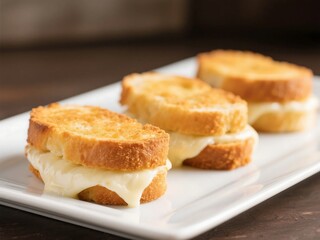 Golden fried mozzarella sandwiches from southern Italy