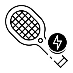 This Electric Racket icon is suitable for Insect, Bug, Insect Control, etc