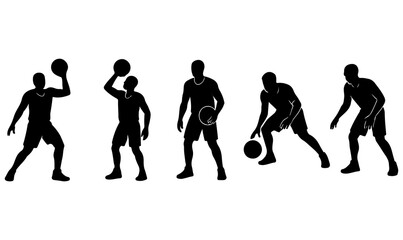 Basketball Silhouettes Collection &ndash; Athletic Poses and Game Actions
