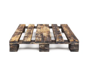 wooden pallet 3D use in warehouse isolate on white background