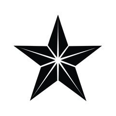 Star with Glowing Effect Magical Silhouette Icon Vector Illustration