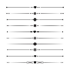 Text Divider Vectors. Separator vintage. decorative line.	
