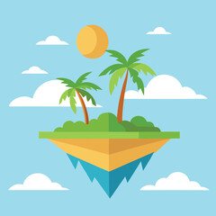 Flat Lay Of Beach Essentials With Palm Shadow