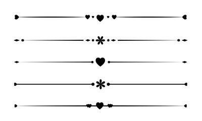 Text Divider Vectors. Separator vintage. decorative line.	
