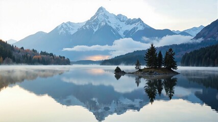lake in mountains