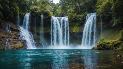 Obraz premium Amazing beautiful waterfalls at Waterfall