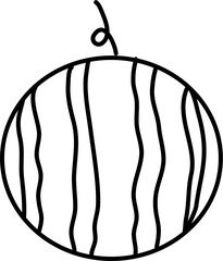 Watermelon Fruit lineart