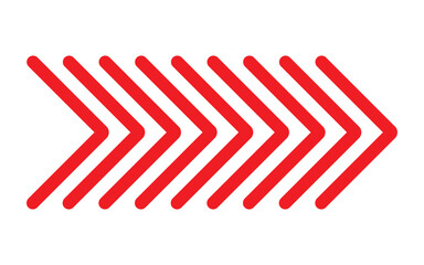 Red rising arrow symbol vector illustration transparent png