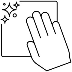 Wipe a Glass or Cleaning Surface Icon