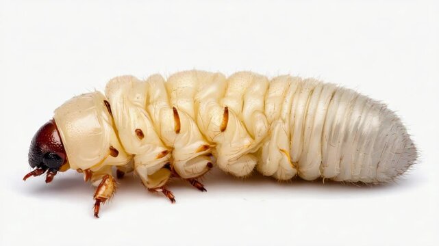 A large beetle larva going through its metamorphosis.