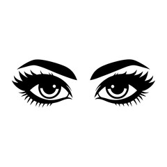 eyes vector art silhouette