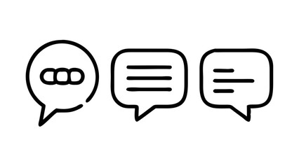 Fototapeta premium Speech Bubble and Chat Balloon Icon in Line Style