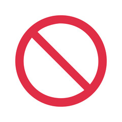 Not Allowed Sign Icon &ndash; Red Prohibition Circle Vector

