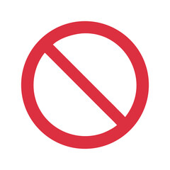 Not Allowed Sign Icon &ndash; Red Prohibition Circle Vector

