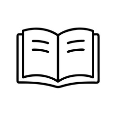 Open Book Vector Icon – Reading and Education SVG Design

