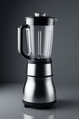 Modern Stainless Steel Blender with Clear Jar Kitchen Appliance Smoothies Healthy Eating