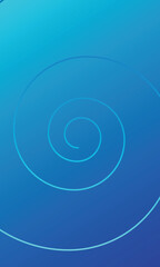 Background Line glowing blue spiral rotating. Gradient light blue to dark blue