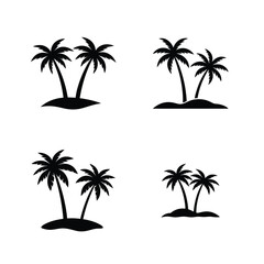 set of palm trees