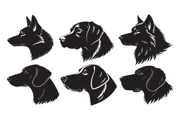 Set of Dog line art