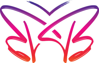 Butterfly logo. Initials BB, BB logo design. Initial Letter Logo.